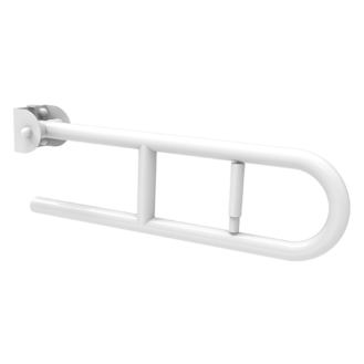 Barre rabattable 60cm platine longue, avec porte rouleau