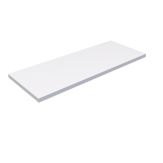 Double couche blanc mat top top cm. 120 x h4 sans trous avec supports fixes