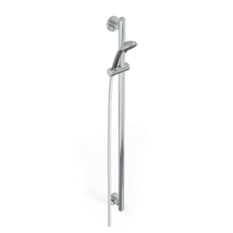 Barre de douche avec support douchette avec duchette et flex série raffaello inox cromo